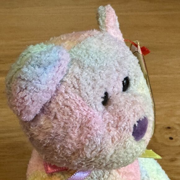 Ty Original Beanie Baby, Groovy the Bear, Tie-Dye Rainbow, DOB January 10, 1999 - Picture 10 of 15